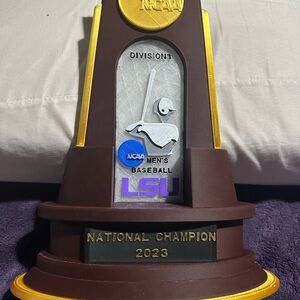 LSU 2023 NCAA Men's Baseball Replica National Champion Trophy